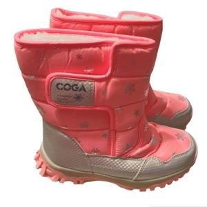 Coga Snow Boots Pink w/Snowflakes Little Girl 1.5